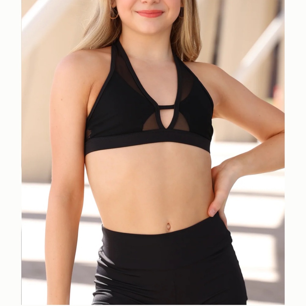 Black Halter Sports Bra